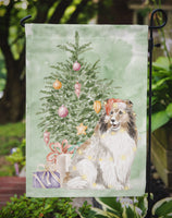 Christmas Sheltie Shetland Sheepdog Flag Garden Size