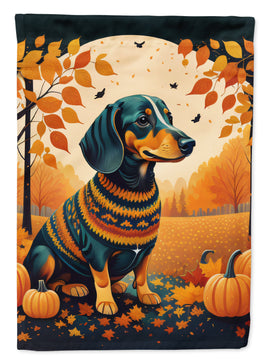 Dachshund Fall House Flag