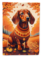 Dachshund Fall House Flag