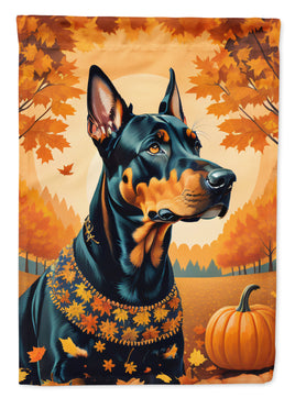 Doberman Pinscher Fall House Flag