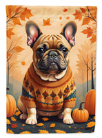 Fawn French Bulldog Fall House Flag