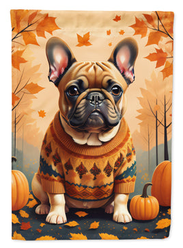 Fawn French Bulldog Fall House Flag