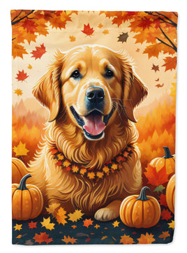 Golden Retriever Fall House Flag