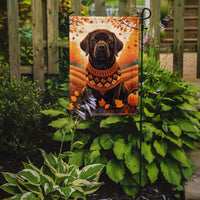 Chocolate Labrador Retriever Fall Garden Flag