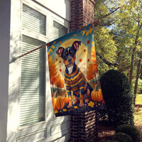 Miniature Pinscher Fall House Flag