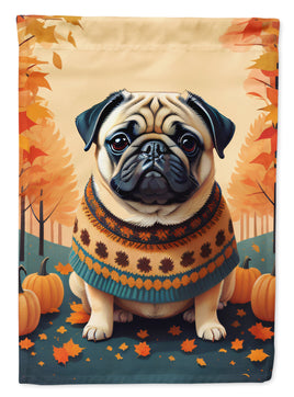 Fawn Pug Fall House Flag