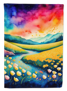 Buttercups in Color House Flag