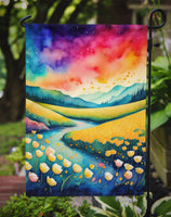 Buttercups in Color Garden Flag
