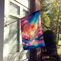 Cherry Blossom in Color House Flag