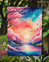 Cherry Blossom in Color Garden Flag