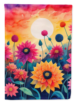 Dahlias in Color House Flag