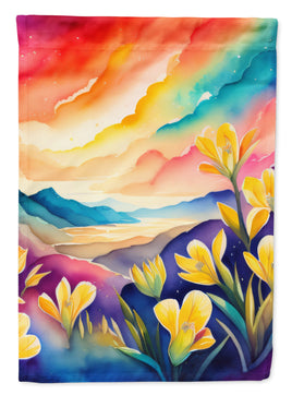 Freesia in Color House Flag