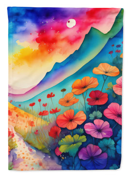 Geraniums in Color House Flag