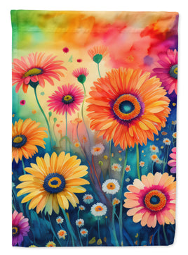 Gerbera Daisies in Color House Flag