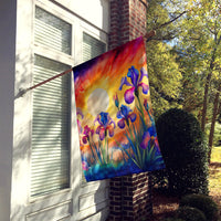 Iris in Color House Flag