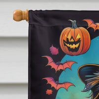 Australian Shepherd Witchy Halloween House Flag