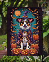 Corgi Witchy Halloween Garden Flag