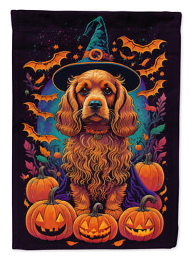Cocker Spaniel Witchy Halloween Garden Flag