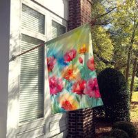 Carnations in Watercolor House Flag