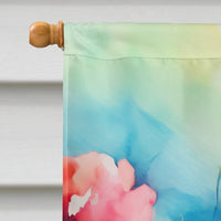 Carnations in Watercolor House Flag