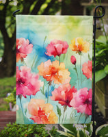Carnations in Watercolor Garden Flag