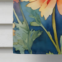 Chrysanthemums in Watercolor House Flag