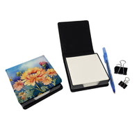 Chrysanthemums in Watercolor PU Leather Note Paper Holder