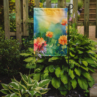 Chrysanthemums in Watercolor Garden Flag