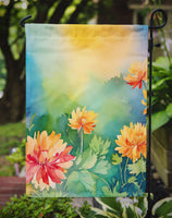 Chrysanthemums in Watercolor Garden Flag