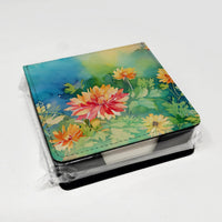 Chrysanthemums in Watercolor PU Leather Note Paper Holder