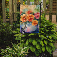 Chrysanthemums in Watercolor Garden Flag