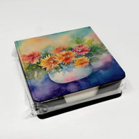 Chrysanthemums in Watercolor PU Leather Note Paper Holder