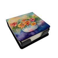 Chrysanthemums in Watercolor PU Leather Note Paper Holder