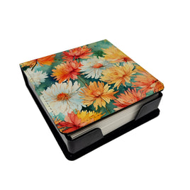 Chrysanthemums in Watercolor PU Leather Note Paper Holder