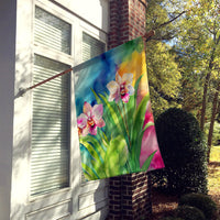 Orchids in Watercolor House Flag