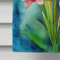 Orchids in Watercolor House Flag