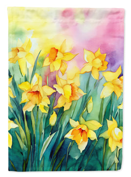 Daffodils in Watercolor House Flag
