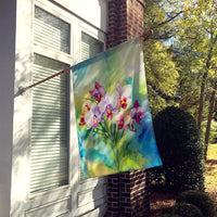 Orchids in Watercolor House Flag