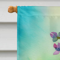 Orchids in Watercolor House Flag
