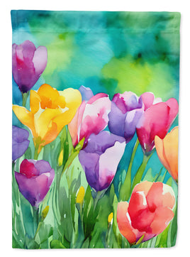 Freesias in Watercolor House Flag