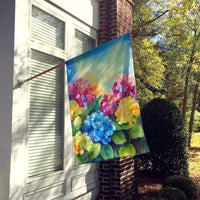 Hydrangeas in Watercolor House Flag
