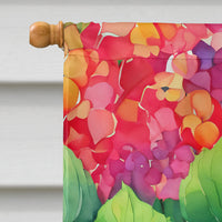 Hydrangeas in Watercolor House Flag