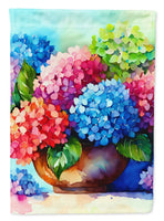 Hydrangeas in Watercolor House Flag