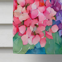 Hydrangeas in Watercolor House Flag
