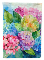 Hydrangeas in Watercolor House Flag