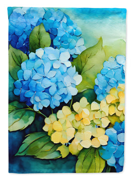 Hydrangeas in Watercolor House Flag