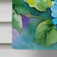 Hydrangeas in Watercolor House Flag