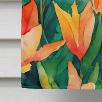Lilies in Watercolor House Flag