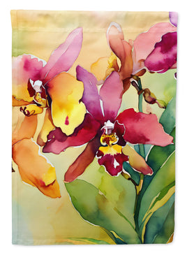 Orchids in Watercolor House Flag
