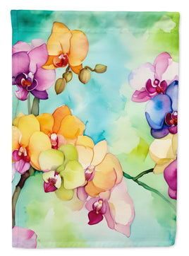 Orchids in Watercolor House Flag